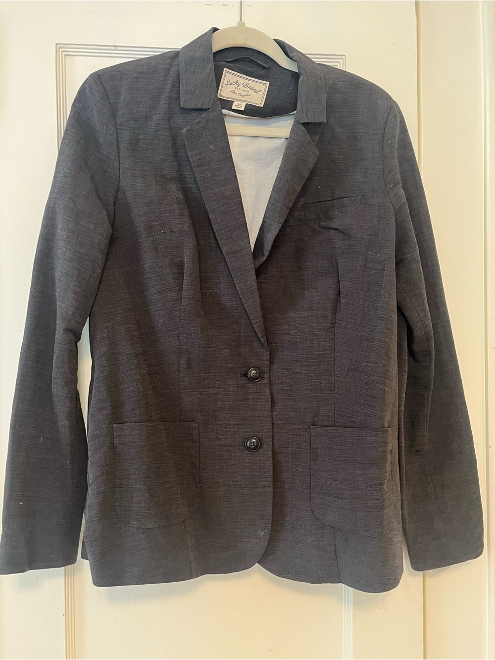 Lucky Brand Medium linen dark grey jacket